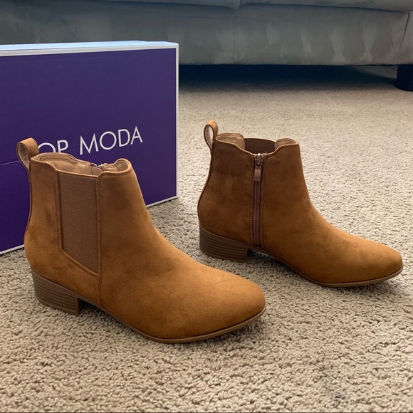 NEW Top Moda Tan Brown Booties - Picture 11 of 15